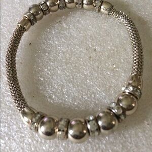 Mesh silver tone bracelet